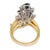 Vintage Diamond Sapphire 18k Gold Two Tone Cocktail Ring, Size 5.5 For Sale In Los Angeles - Image 6 of 7