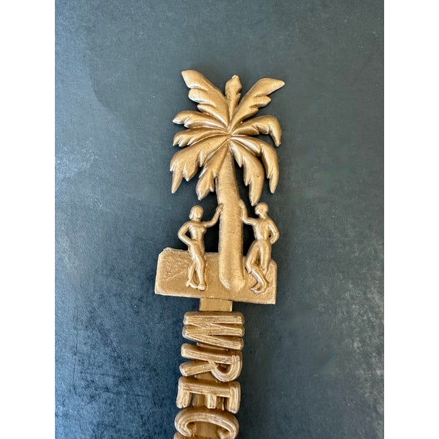 Gold Vintage Hotel Bar Cocktail Drink Stirrers Wreck Bar Miami Beach For Sale - Image 8 of 12