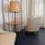 1950s Edward Wormley for Dunbar Teardrop Slipper Chairs With Snack Table Floor Lamp For Sale - Image 9 of 13