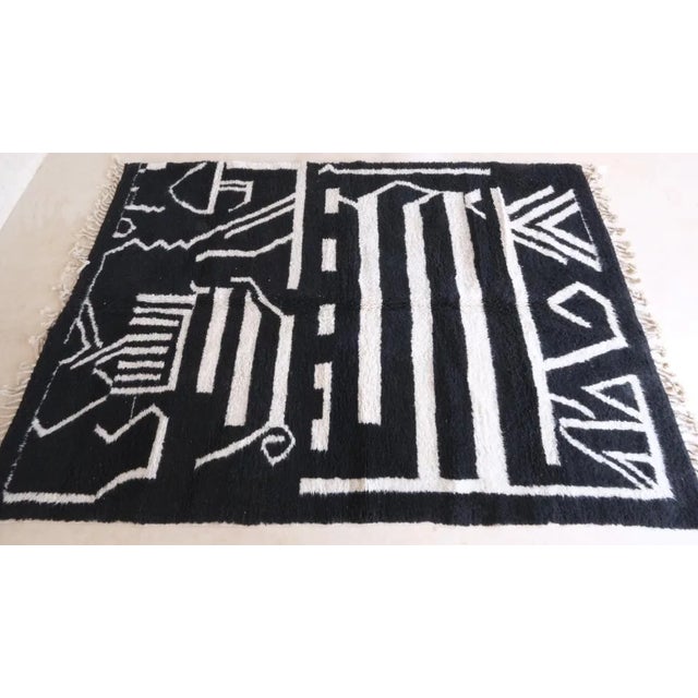 2020's Moroccan Modern Wool Rug - 9.8 X 6.7 Ft For Sale - Image 9 of 10