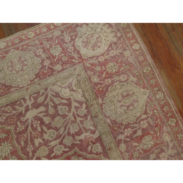 Early 20th Century Zabihi Collection Animal Motif Rose Lavender Turkish Room Size Rug - 9'11" x 12'10" For Sale - Image 11 of 12