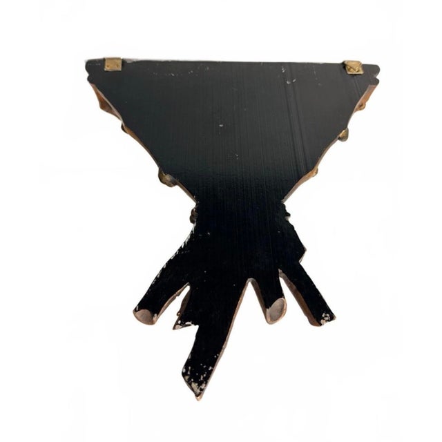 Chinoiserie Vintage Palm Beach Regency Faux Bamboo Wall Bracket Console Shelf For Sale - Image 3 of 9