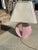 1980s Hollywood Regency Pink Geometric Lamp and Shade For Sale - Image 4 of 11