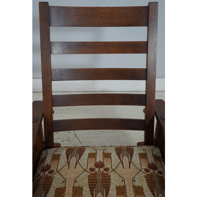 Stickley Mission Oak Reclining Morris Chair For Sale In Philadelphia - Image 6 of 18
