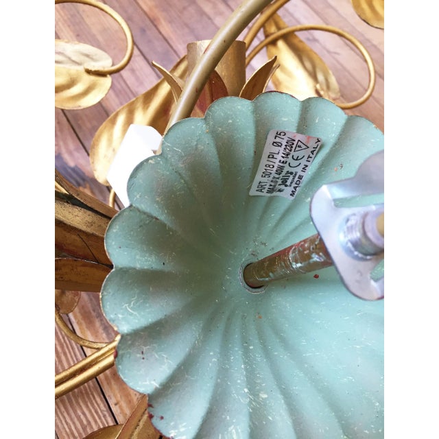 Italian Gilt Metal Sconce, 1970s For Sale - Image 15 of 17