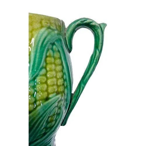 Late 19th Century Antique Small Majolica Corn Creamer For Sale - Image 5 of 5