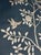Ink Blue Custom Hand-Painted Mural | Chinoiserie Navy Floral Tree Bird Wallpaper Covering For Sale - Image 8 of 10