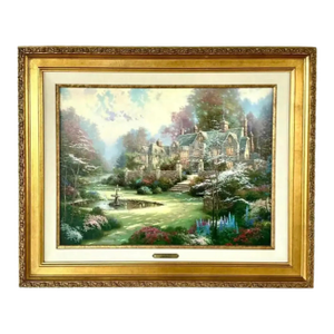 Thomas Kinkade "Gardens Beyond Spring Gate" on Canvas