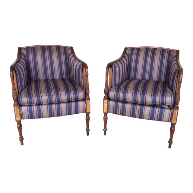 Southwood Mahogany Accent Chairs a Pair Chairish