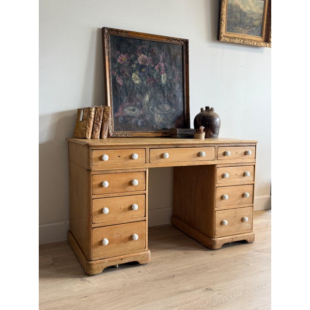English Antique English Pine Desk For Sale - Image 3 of 6
