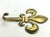 Art Nouveau Solid Brass Fluer De Lis Wall Hook For Sale - Image 3 of 6