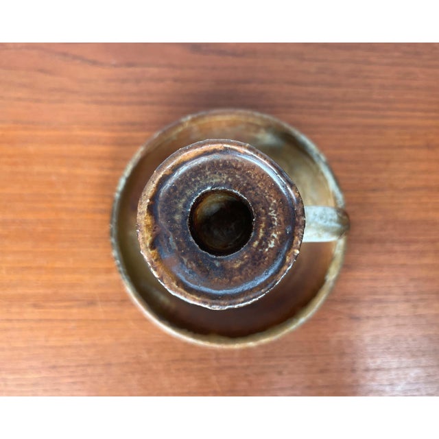 Mid-Century Modern Mid-Century Modern Danish Studio Pottery Candleholder from Axella, 1960s For Sale - Image 3 of 18