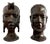 Vintage Carved African Ebony Heads - a Pair For Sale