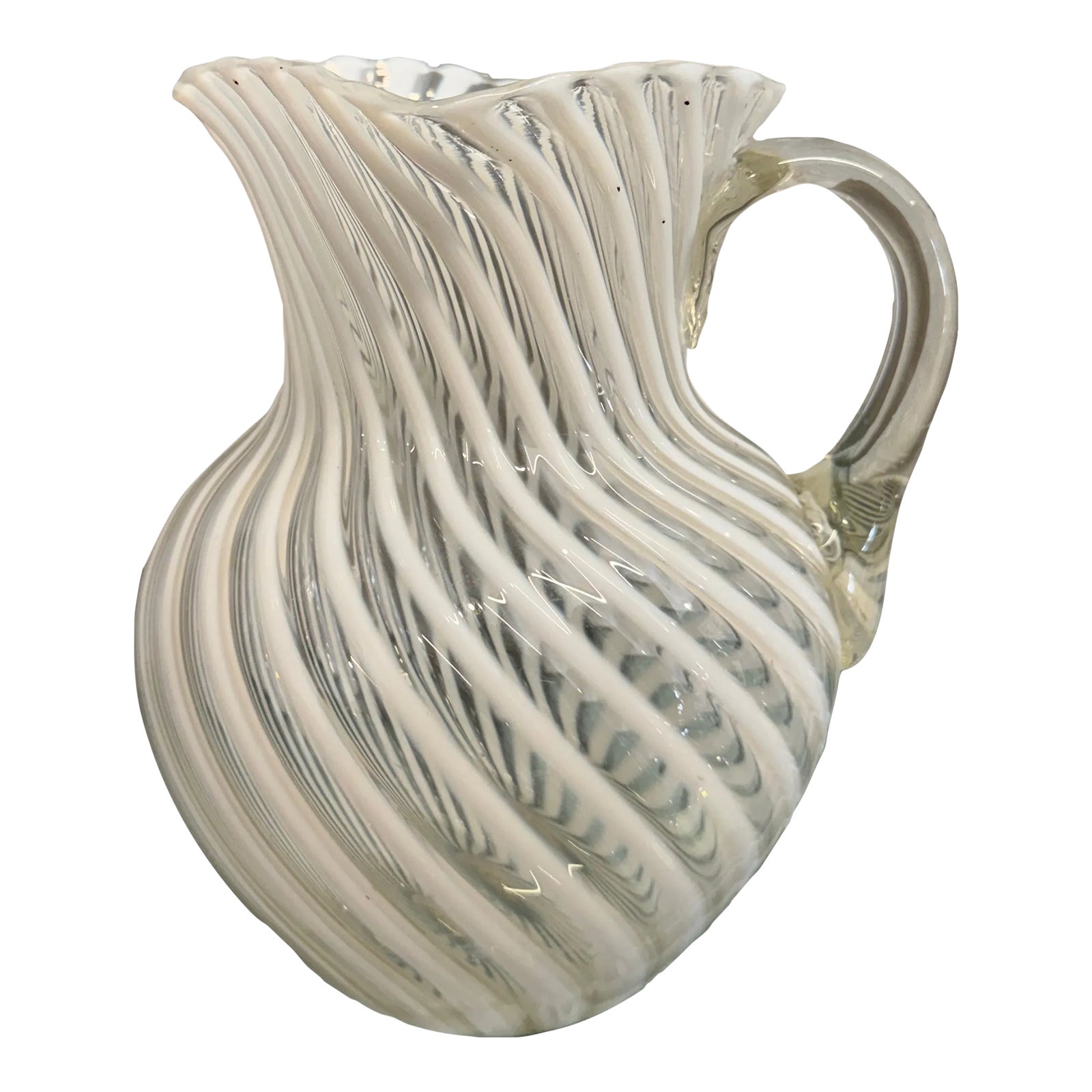 Murano Striped Pitcher | Chairish