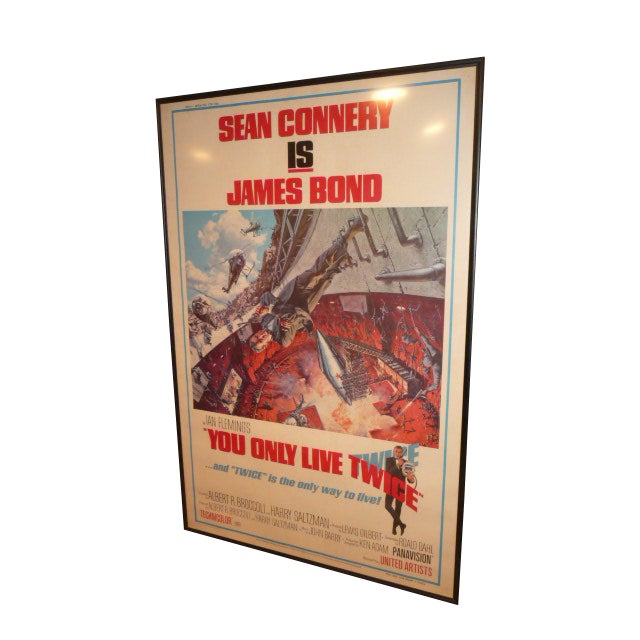 James Bond 1967 You Only Live Twice United Artists Original Poster Framed Chairish