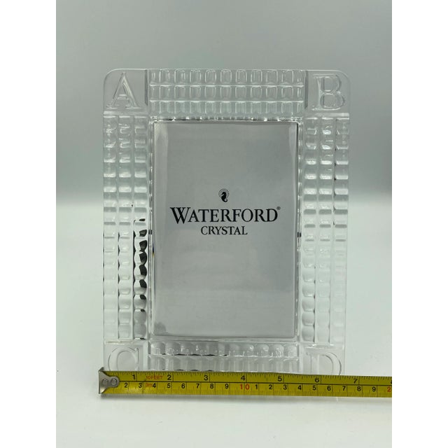 Transparent 1990s Waterford Crystal Baby Collection Alphabet Block Photo Frame For Sale - Image 8 of 11