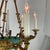 1950s Small Brass and Enamel Empire Chandelier For Sale - Image 9 of 14
