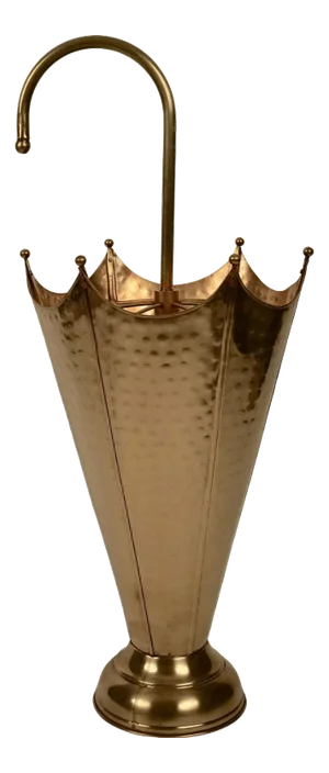 Mid-Century Brass Umbrella Stand