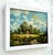 Mid-Century Modern Vintage Boho Landscape Painting in White Frame For Sale - Image 3 of 8