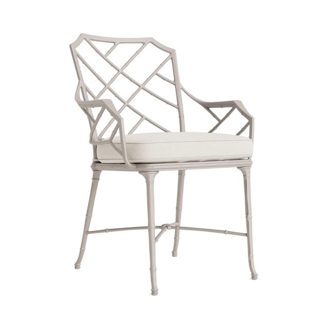 Brown Jordan Calcutta Arm Chair, Dove frame with Fusion Natural fabric For Sale - Image 12 of 12