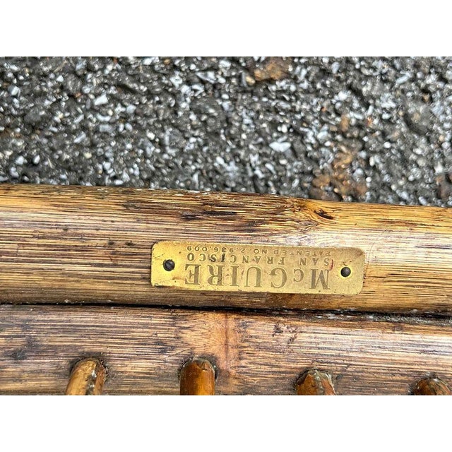 Mid 20th Century Elinor McGuire San Francisco Set of Four Vintage Bamboo Rattan Occasional Dining Chairs. For Sale - Image 5 of 11