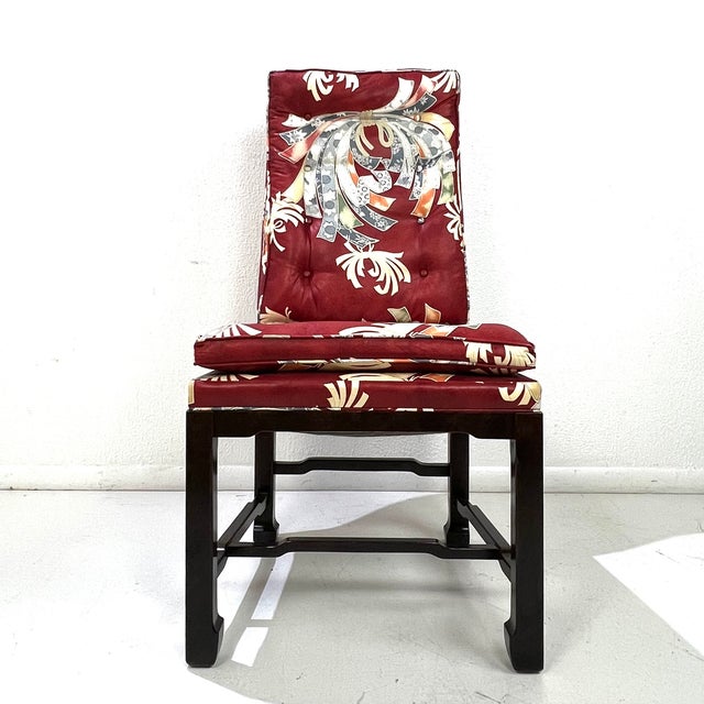1970s Set of 8 1970s Mario Buatta for Widdicomb Dining Chairs For Sale - Image 5 of 17