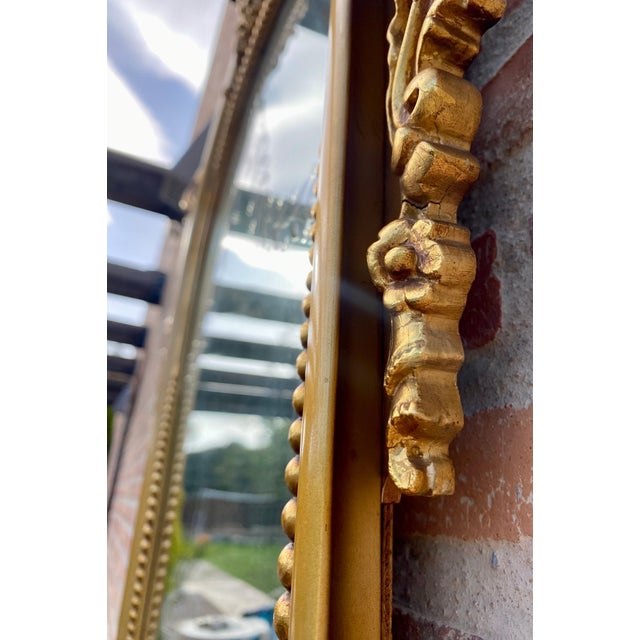 Large Antique French Monumental Gold Leaf Gilt Mirror, 1890 For Sale - Image 4 of 18