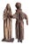 Large 18th/19th Century Carved Stripped Rustic Wooden Santo Altar Figures Religious Folk Art Statue - a Pair For Sale