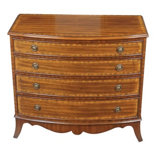 Nvin0620 Vintage Maitland Smith Banded Chest of Drawers For Sale