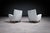 1950s Pair of Armchairs in Hardwood & Light Blue Chenille, Giuseppe Scapinelli, 1950s For Sale - Image 5 of 11