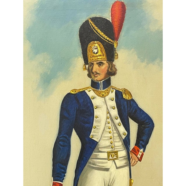 Early 20th Century French Napoleonic Military Figure Oil Paintings in Gilt Frames — Set of 6 For Sale - Image 10 of 16