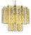 Amber Murano Glass Prism Chandelier in the style of Barovier, 1980s For Sale