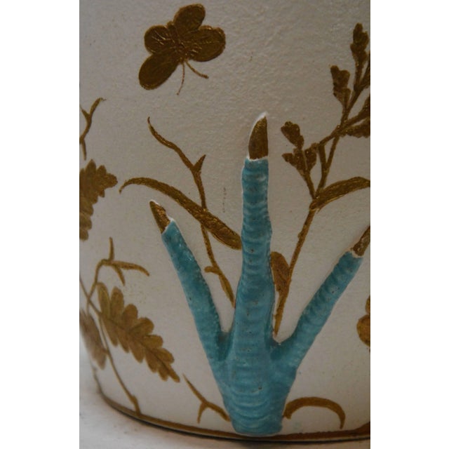 White 19th Century Biscuit Jar With Crow Claws For Sale - Image 8 of 11