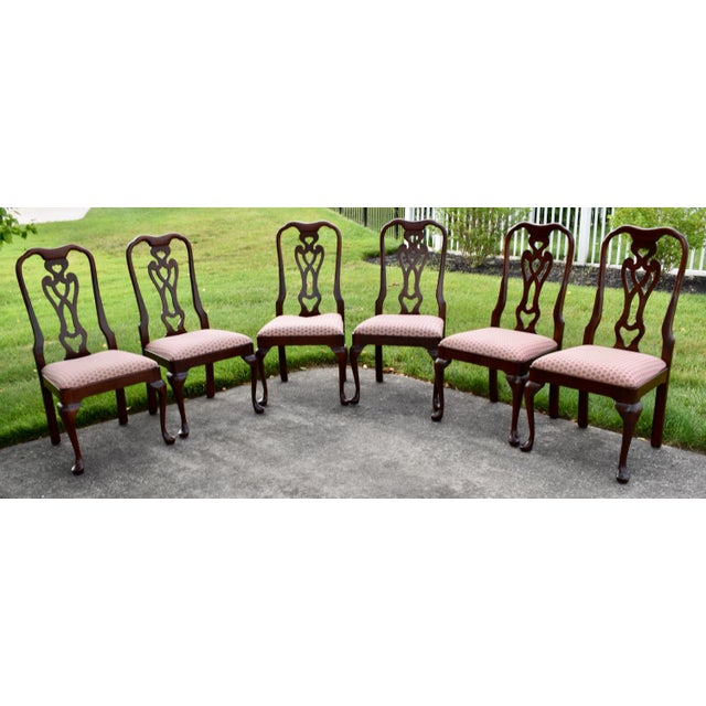 Vtg. Pennsylvania House Set of Eight Solid Mahogany Queen Anne Dining Chairs For Sale - Image 15 of 17