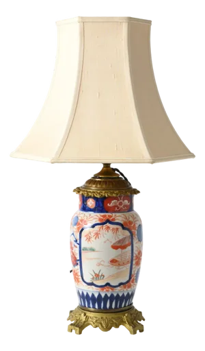 Antique Ormolu Imari Porcelain Table Lamp