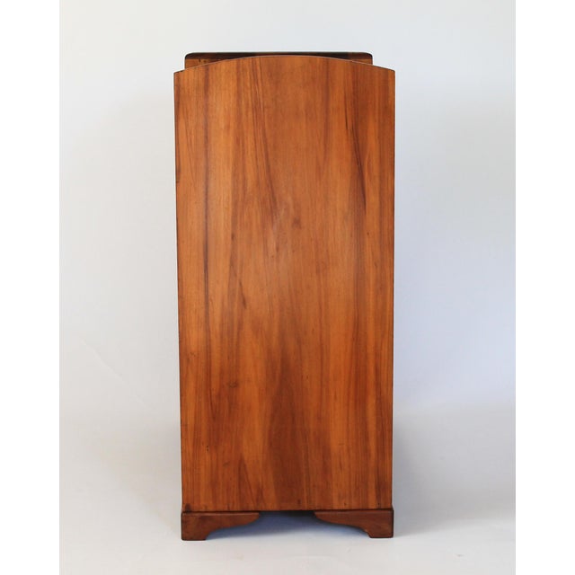 Wood Art Deco Era Wood Side Phone Book Shelf Cabinet For Sale - Image 7 of 10