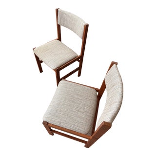 1970s Pair Vintage Mid-Century Modern Dining Chairs For Sale