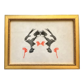 1930’s Original Hermann Rorschach Inkblot Tests or Psycho Diagnostic Plates Framed For Sale