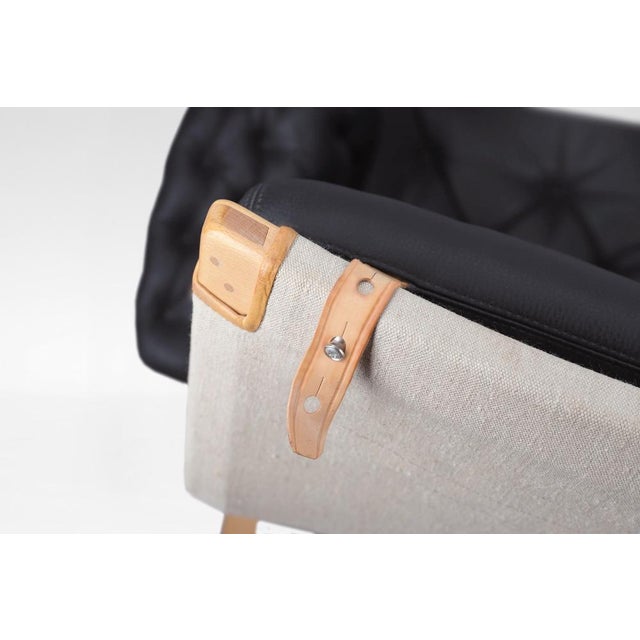 Vintage Black Leather Pernilla Lounge Chair by Bruno Mathsson for Dux, 1969 For Sale - Image 5 of 6