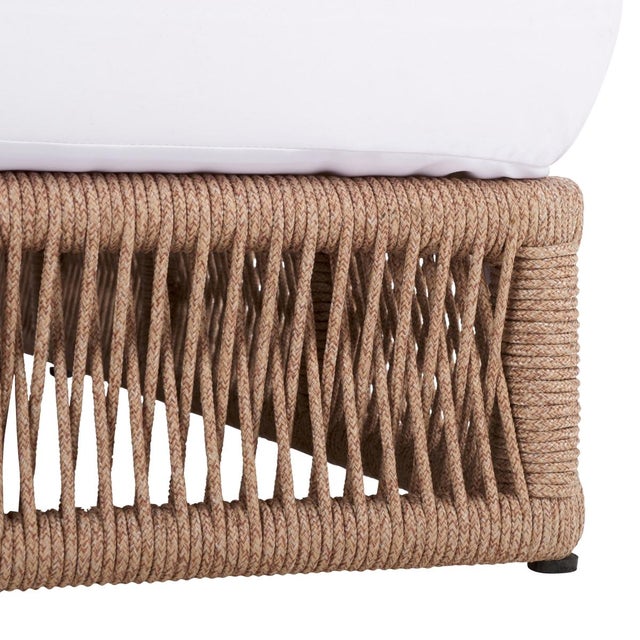 Gillian Chaise Lounge, Natural/White For Sale - Image 9 of 12