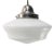 French White Semi-Matt Opaline Glass Pendant Lamp For Sale
