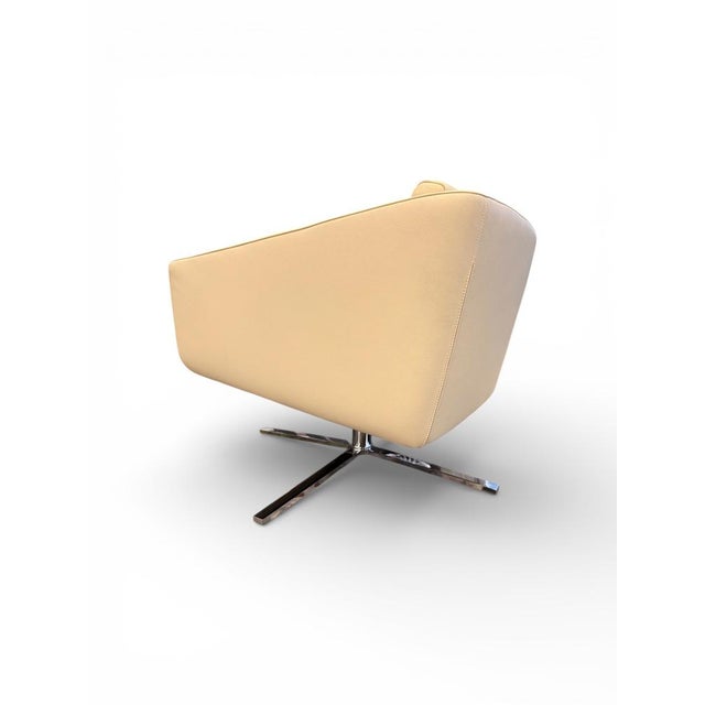 2000 - 2009 Pavo Armchair in Cream Leather with Chrome Frame from FSM, 2000s For Sale - Image 5 of 8