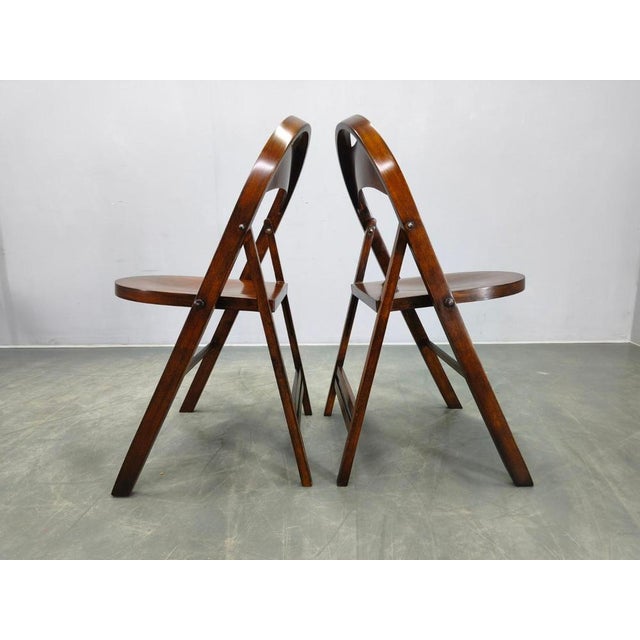 1930s Bauhaus B751 Folding Chairs from Ligna, Czechoslovakia, 1930s, Set of 2 For Sale - Image 5 of 16