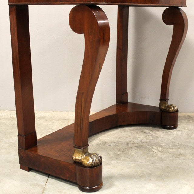 19th Century Charles X Italian Console in Walnut For Sale - Image 12 of 16