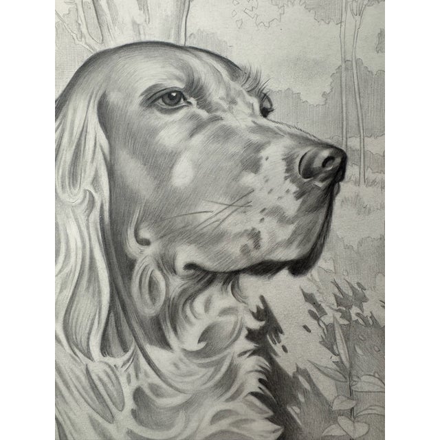 Original graphite pencil drawing by American artist and illustrator Theodore E. Schrock (1879–1952), depicting a dignified...
