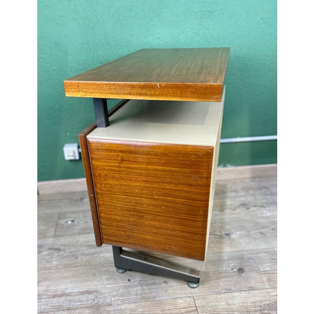 Industrial Side Table by Daciano Da Costa for Metalúrgica da Longra, 1960s For Sale - Image 13 of 17