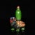 Green Peking Glass Snuff Bottle With Dragon Turtle Motif For Sale - Image 4 of 8