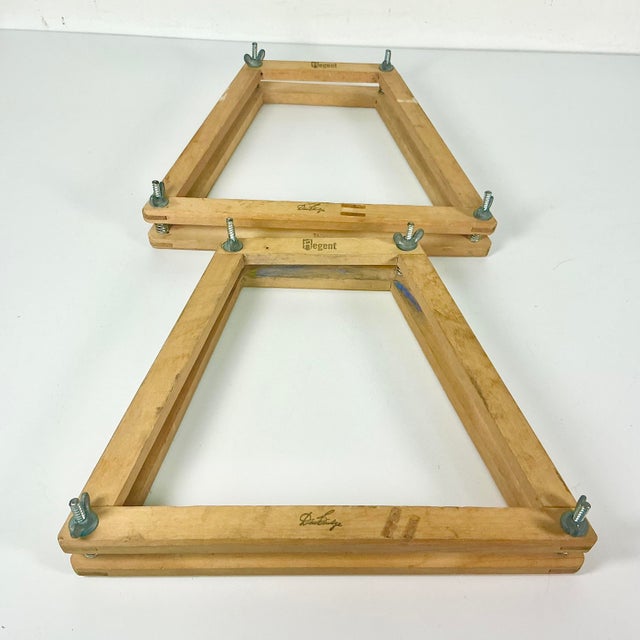 Early 20th C. Vintage Americana Sports Don Budge Regent Wood Tennis Racket Press - A Pair. For Sale - Image 9 of 10