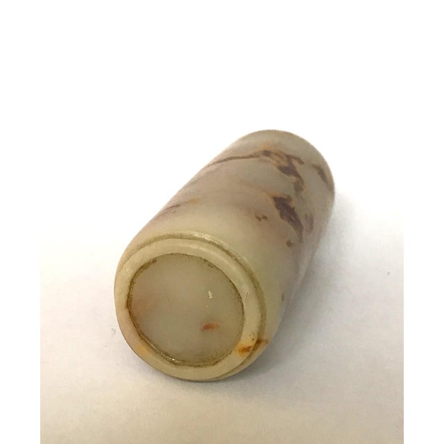 Gemstone Vintage Cylindrical Chalcedony Snuff Bottle For Sale - Image 7 of 8