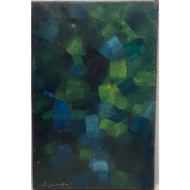 Vintage Abstract Painting Signed For Sale In Tampa - Image 6 of 8